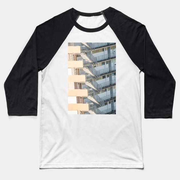 Skyscraper 2 Baseball T-Shirt by KensLensDesigns